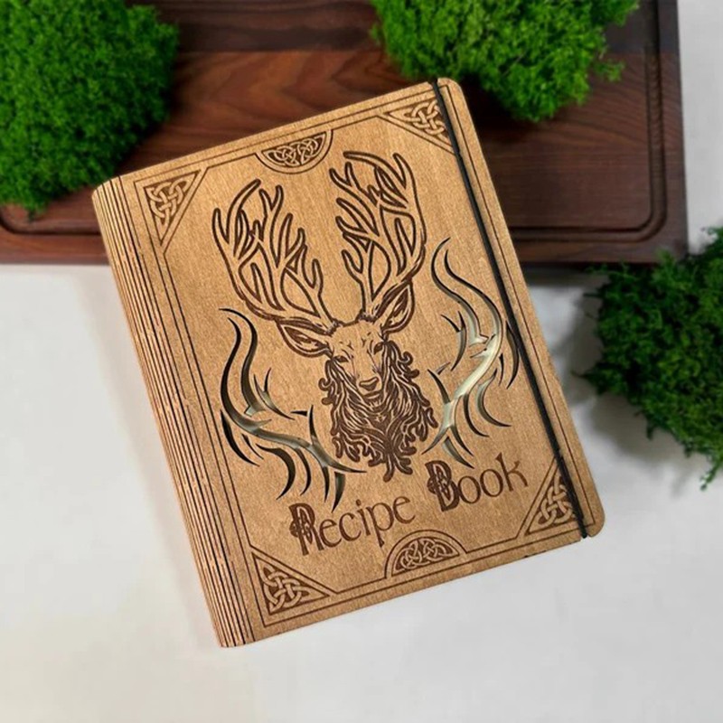 [Series 5]Personalized Recipe Book Wooden Binder Christmas Gifts Birthday Gifts 