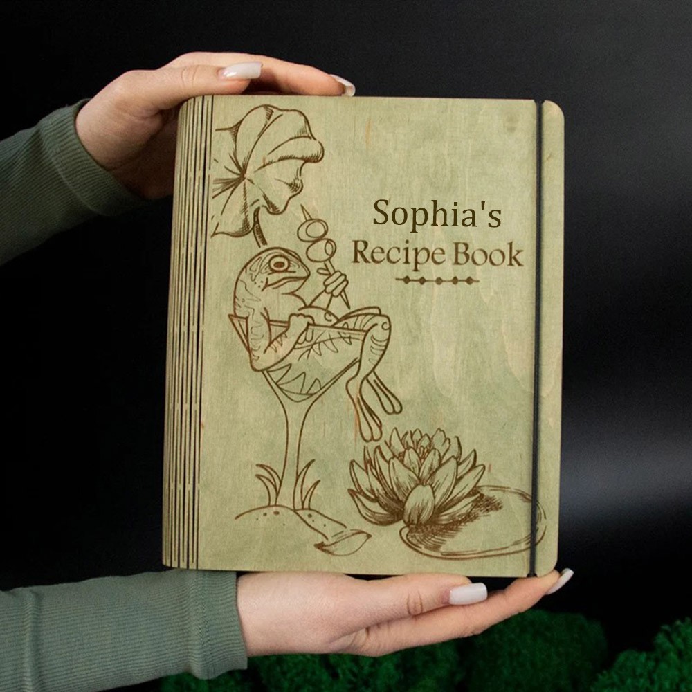 [Series 5]Personalized Recipe Book Wooden Binder Christmas Gifts Birthday Gifts 