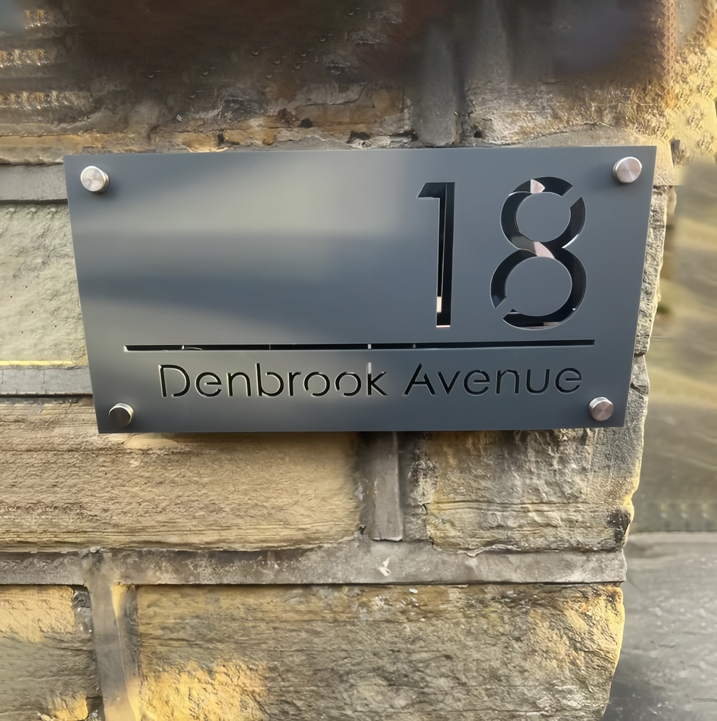 Customized Precision Laser Cut Acrylic House Wall Signs Door Numbers