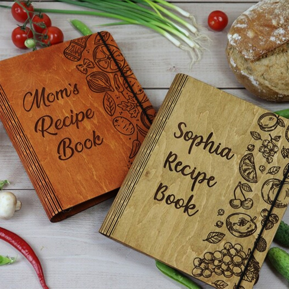 HOT SALE❤️Personalized Family Wooden Recipe Book Mother's Day Gift Ideas
