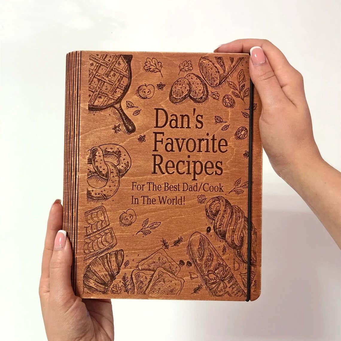 AMAZING❤️Personalized Family Wooden Recipe Book Mother's Day Gift Ideas