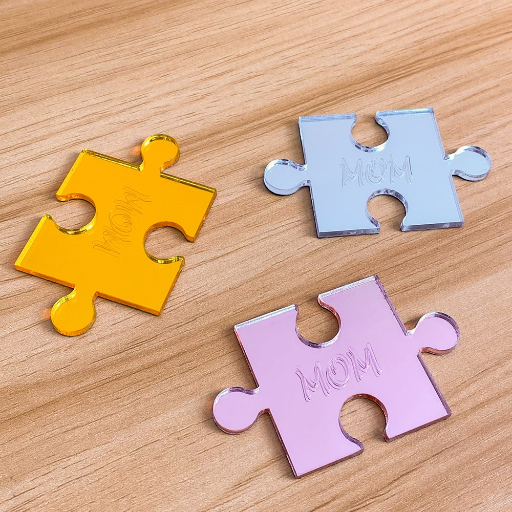 Handmade Personalised Wood Mom Puzzle Sign Extra puzzle pieces if you have a new addition to the family