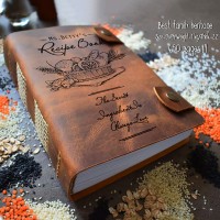 [Series 4]Personalized A5 Leather Recipe Book Gift for Mom Birthday Christmas Gifts