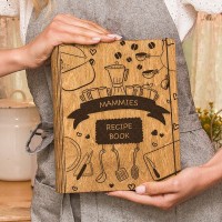 [Series 2]Personalized Recipe Book Wooden Binder Mom Birthday Gifts Christmas Gifts