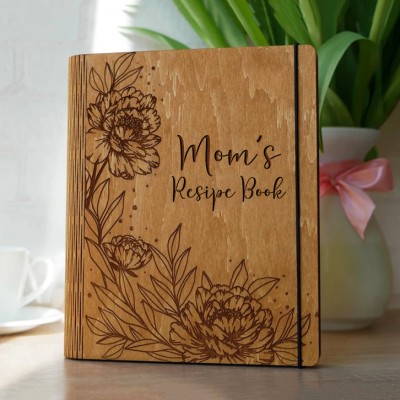 NEA  ARRIVAL❤️Personalized Family Wooden Recipe Book, Filled With Love & Memories Ideal Gifts for Grandma or Mom