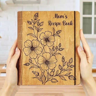 HOT SALE❤️❤️Personalized Family Wooden Recipe Book, Filled With Love & Memories Ideal Gifts for Grandma or Mom