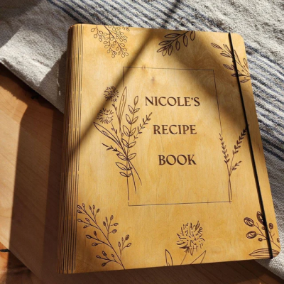 TRENDING❤️Personalized Family Wooden Recipe Book Mother's Day Gift Ideas | Cover Style-P79