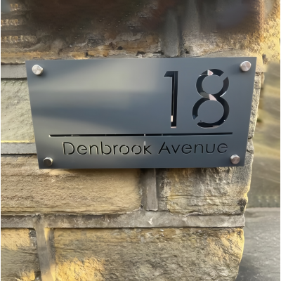 Customized Precision Laser Cut Acrylic House Wall Signs Door Numbers