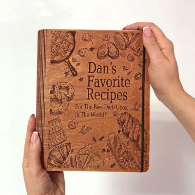 AMAZING❤️Personalized Family Wooden Recipe Book Mother's Day Gift Ideas